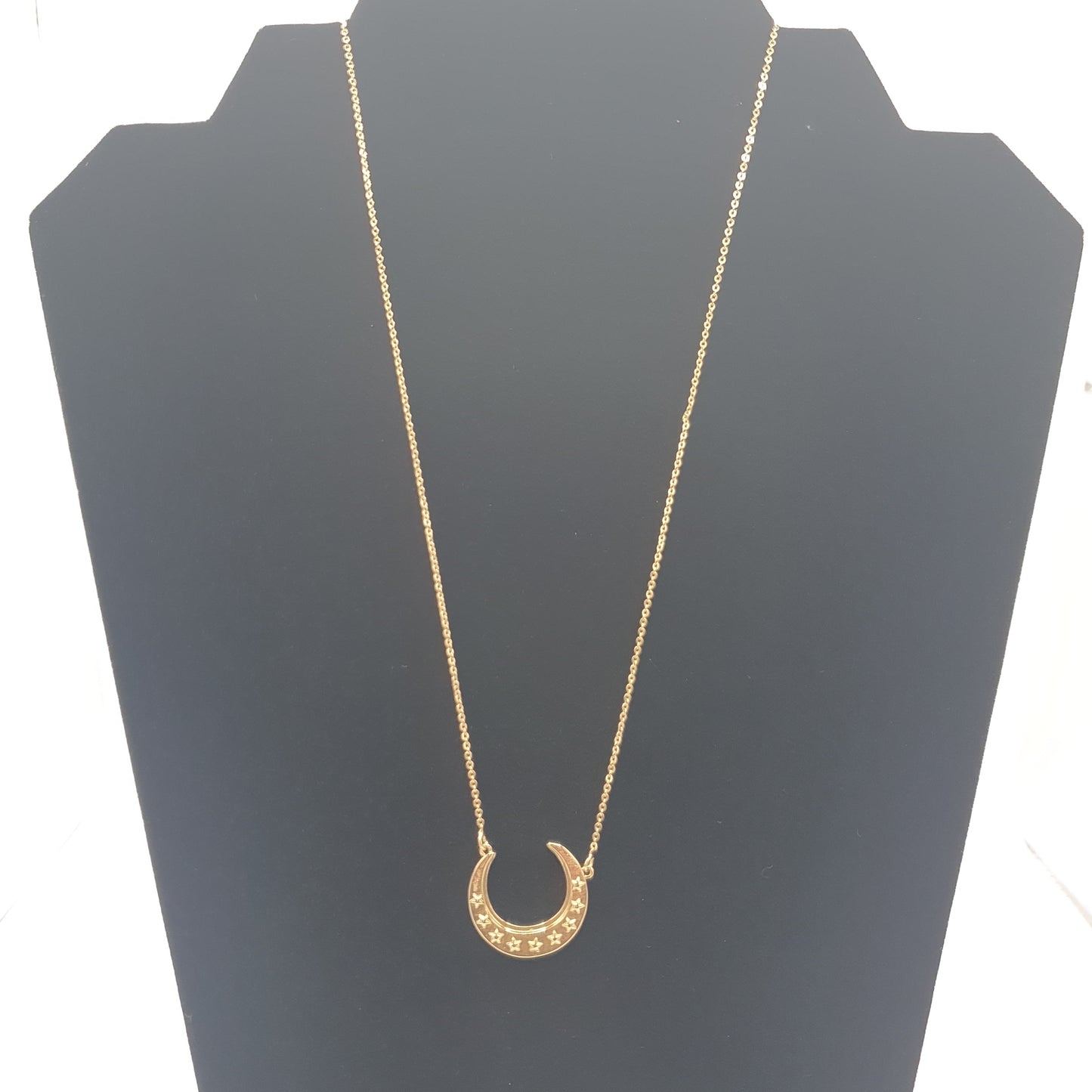 Crescent Moon Gold Necklace