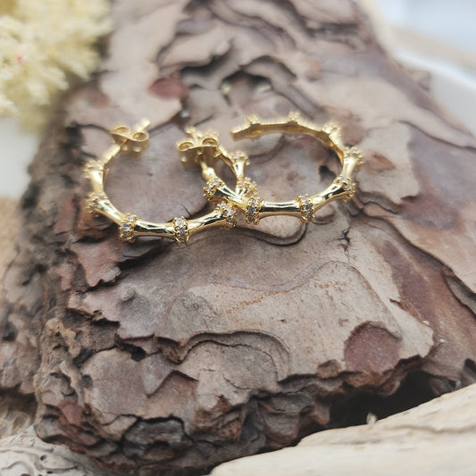 Trace Gold Hoop Earrings