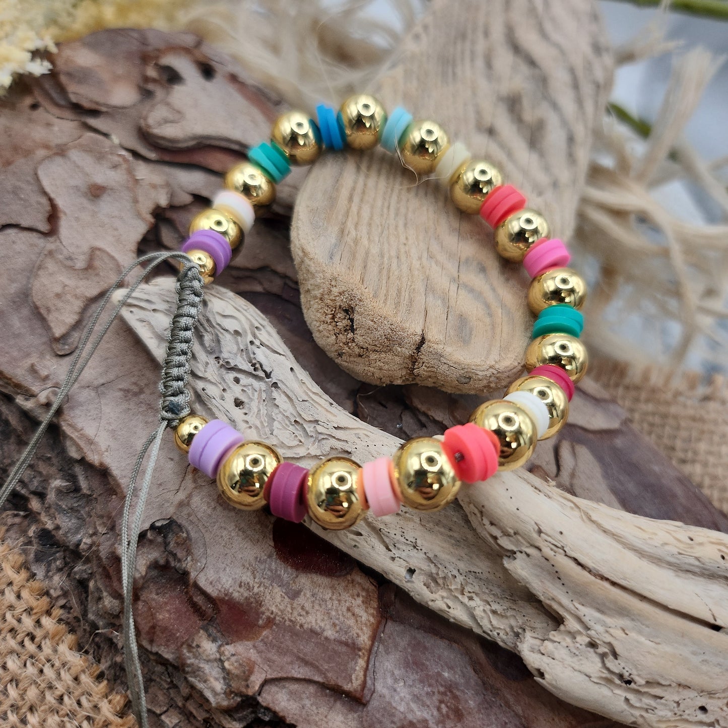 Yancy Colours Gold Ball Bracelet