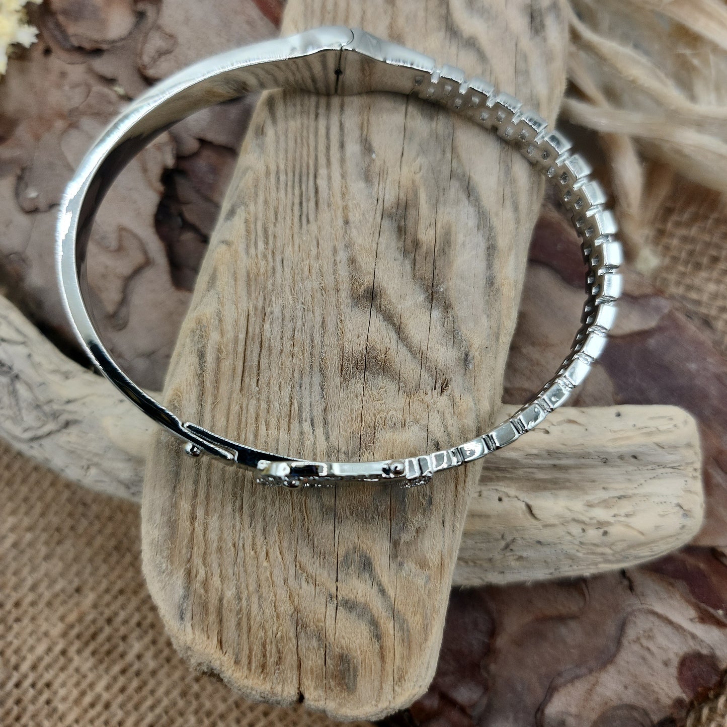 Essex Silver Buckle Bangle