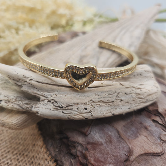 Oxford Gold Hart Bangle