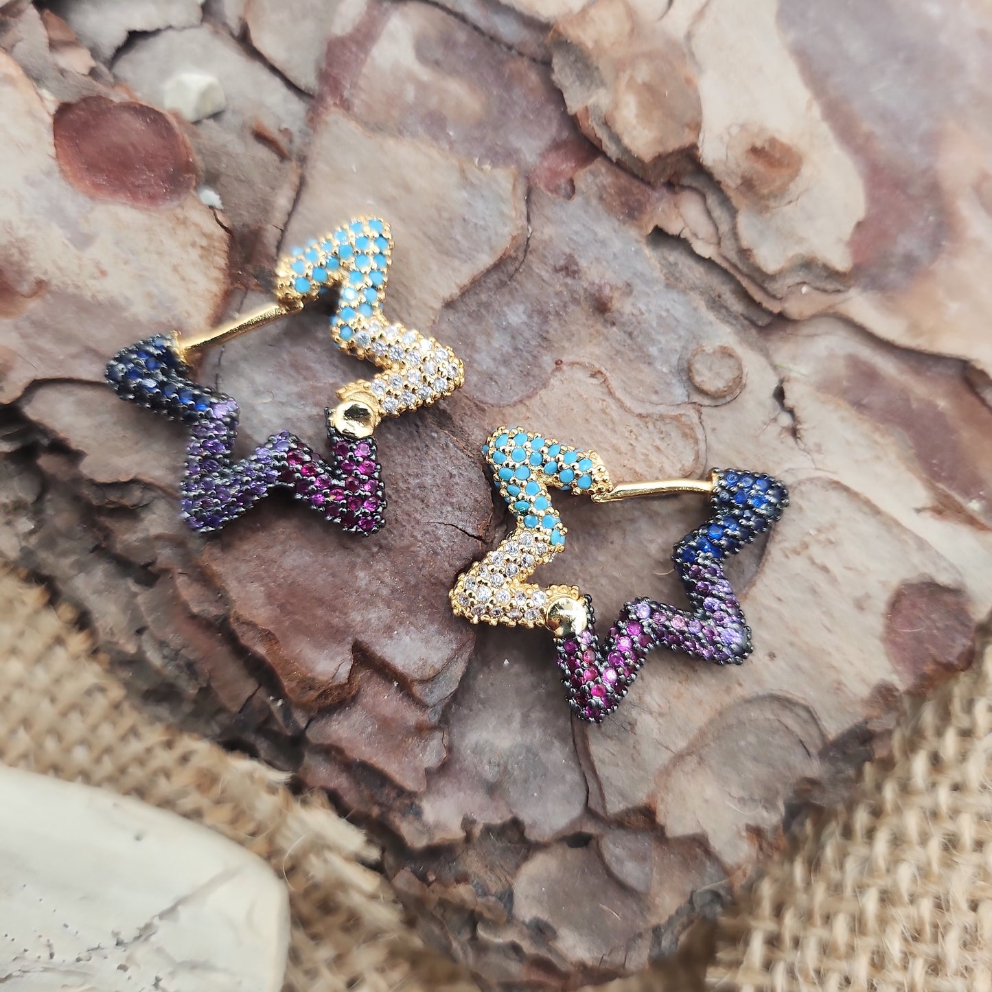 Konya multicoloured Star Earrings