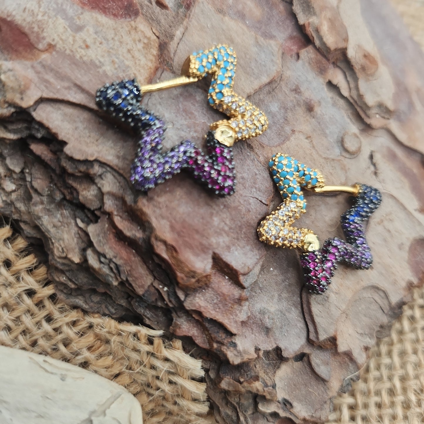 Konya multicoloured Star Earrings