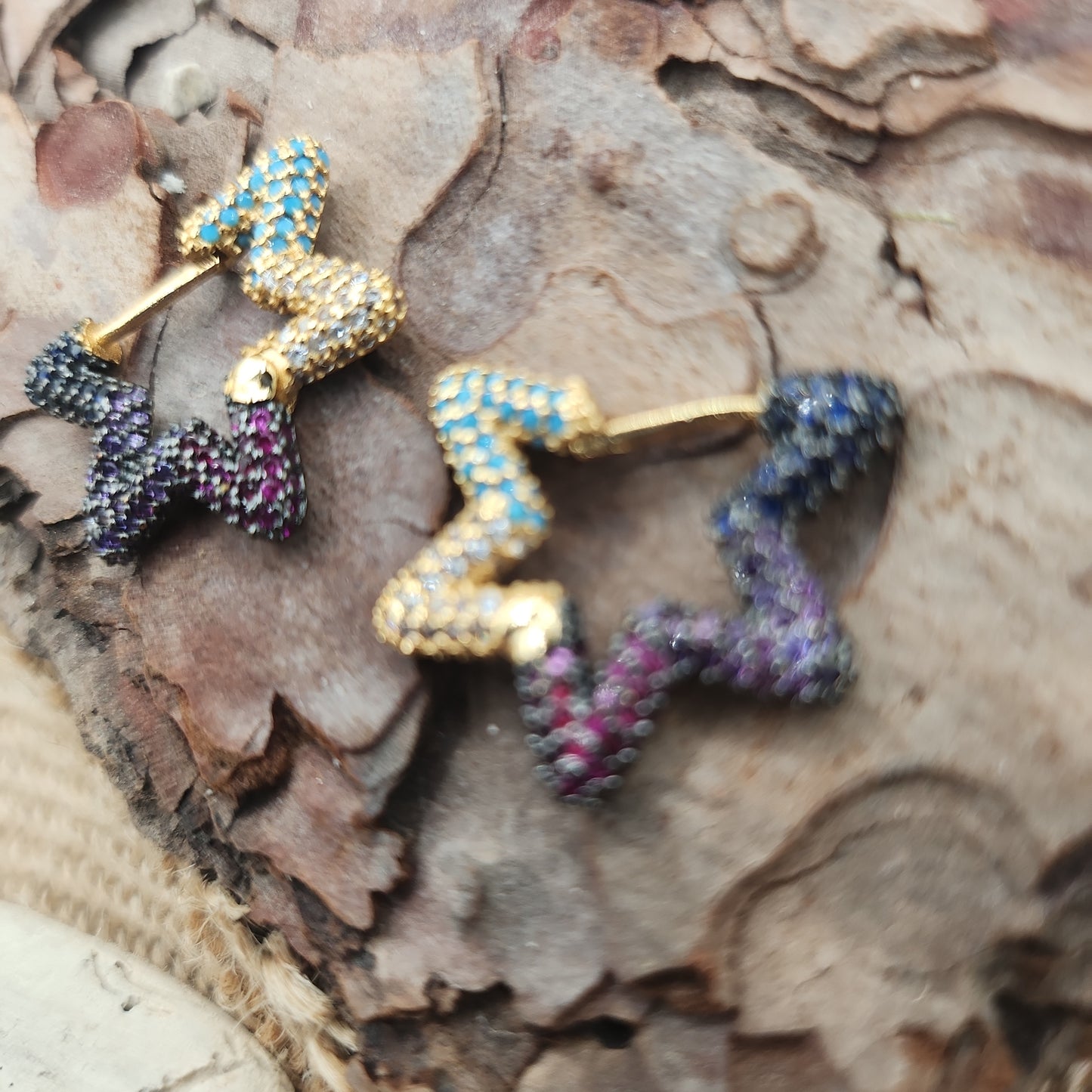 Konya multicoloured Star Earrings