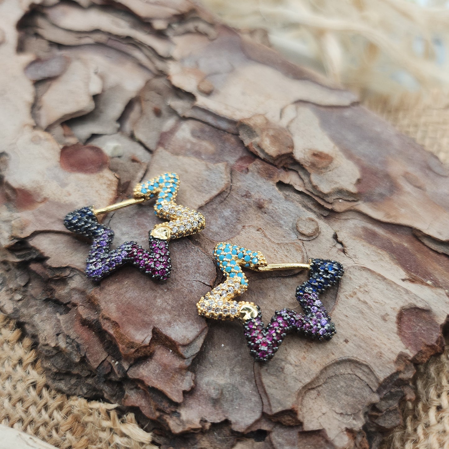 Konya multicoloured Star Earrings