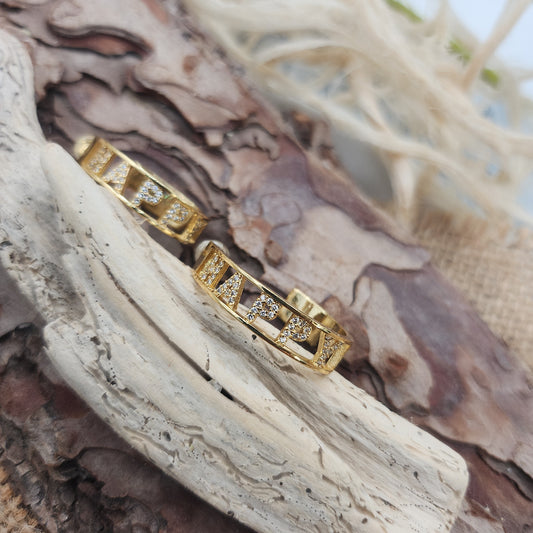 Happy Gold Hoop Earrings