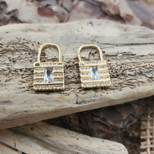Padlock Gold Earrings
