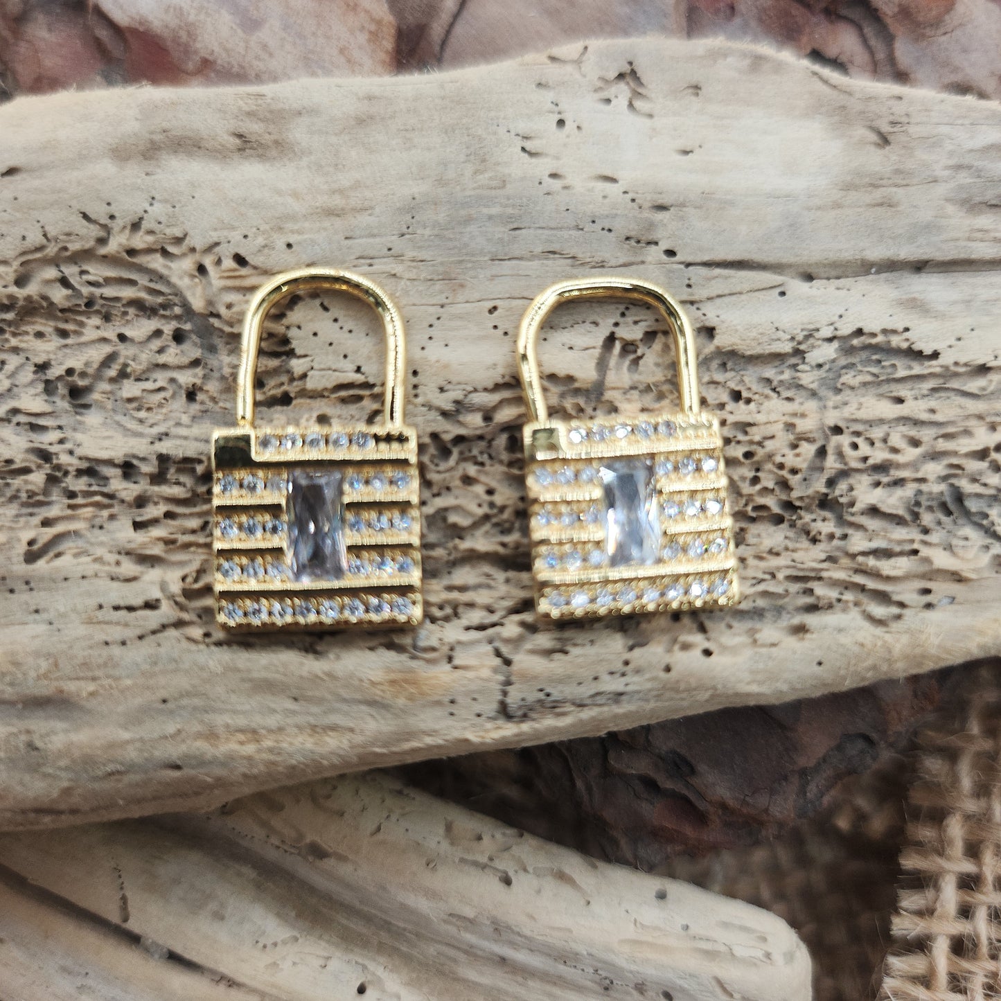Padlock Gold Earrings