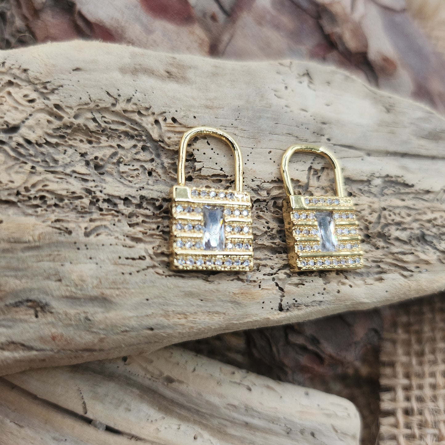 Padlock Gold Earrings