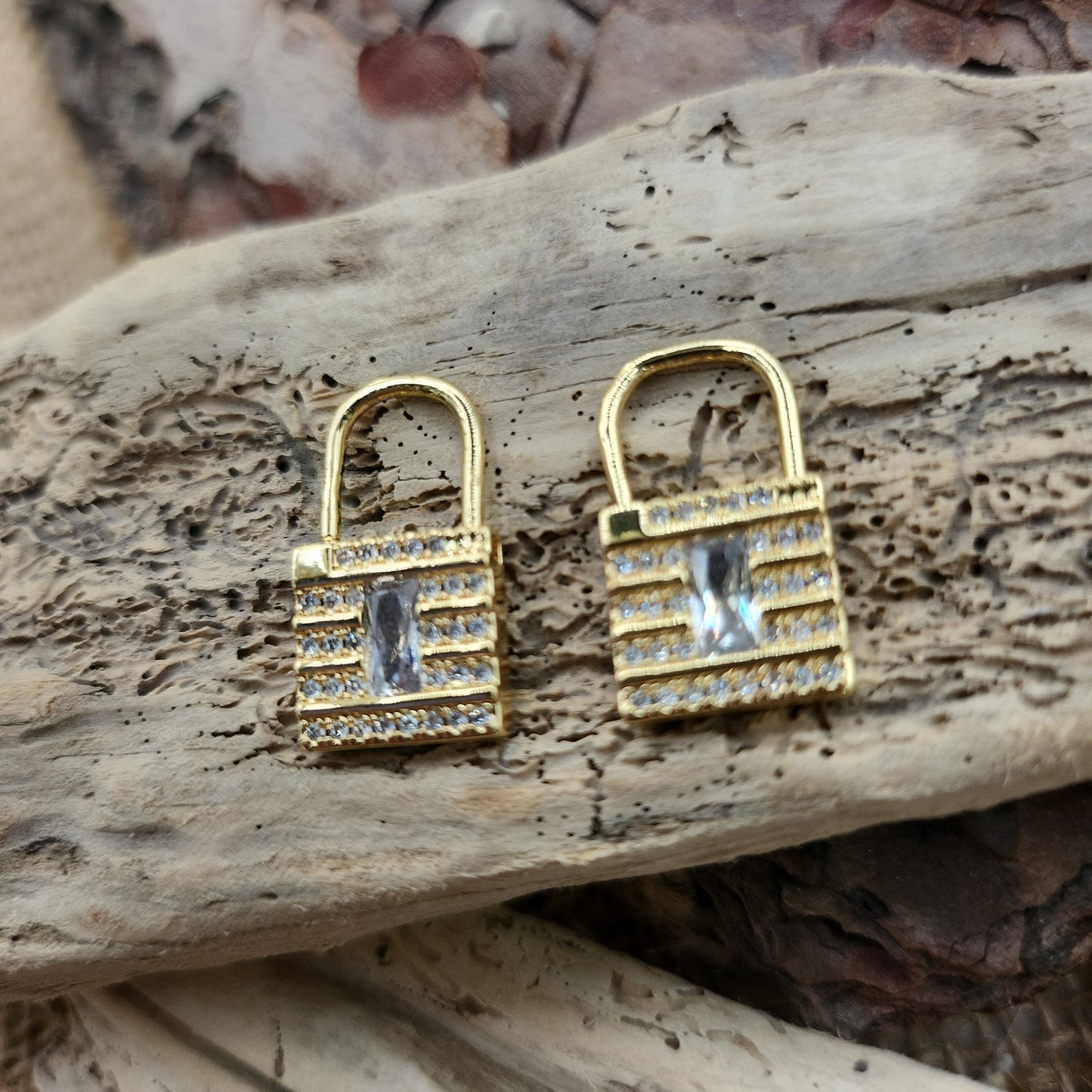 Padlock Gold Earrings