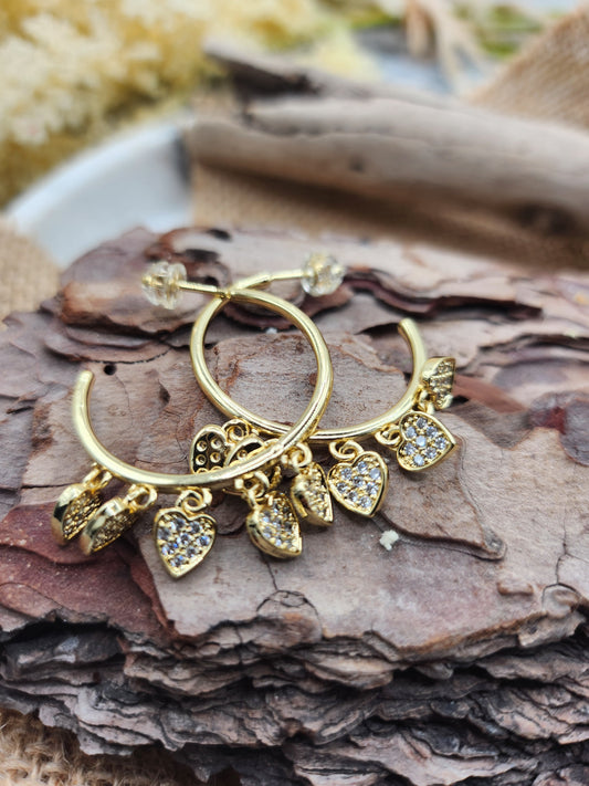 All Hearts Gold Hoop Earrings