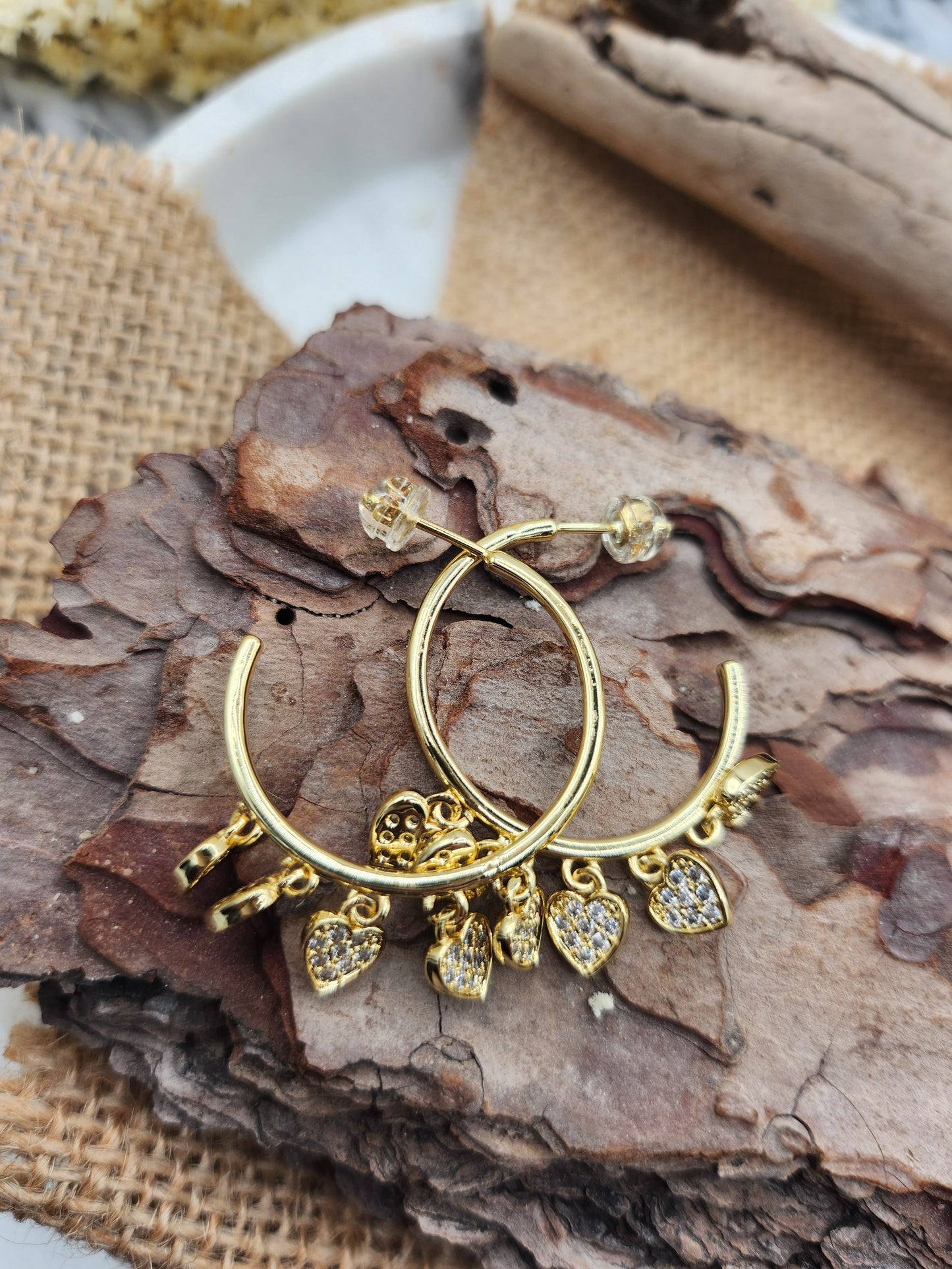 All Hearts Gold Hoop Earrings