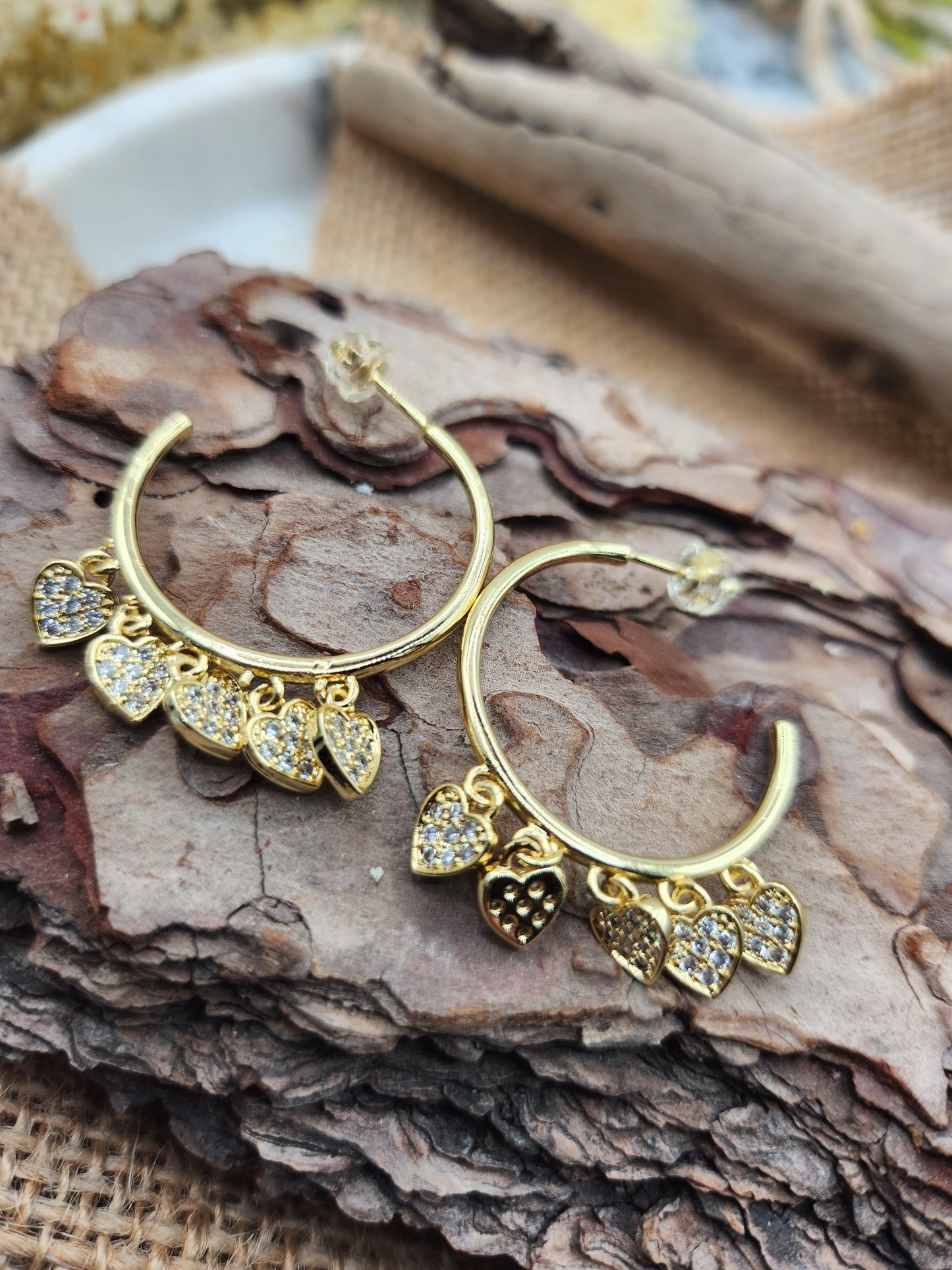 All Hearts Gold Hoop Earrings