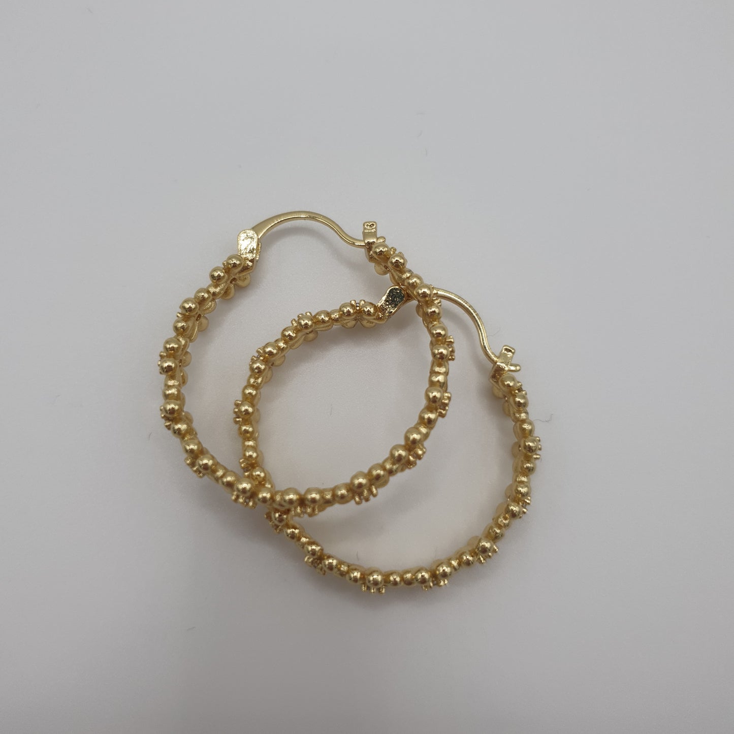 Daisy Hoop Earrings Gold