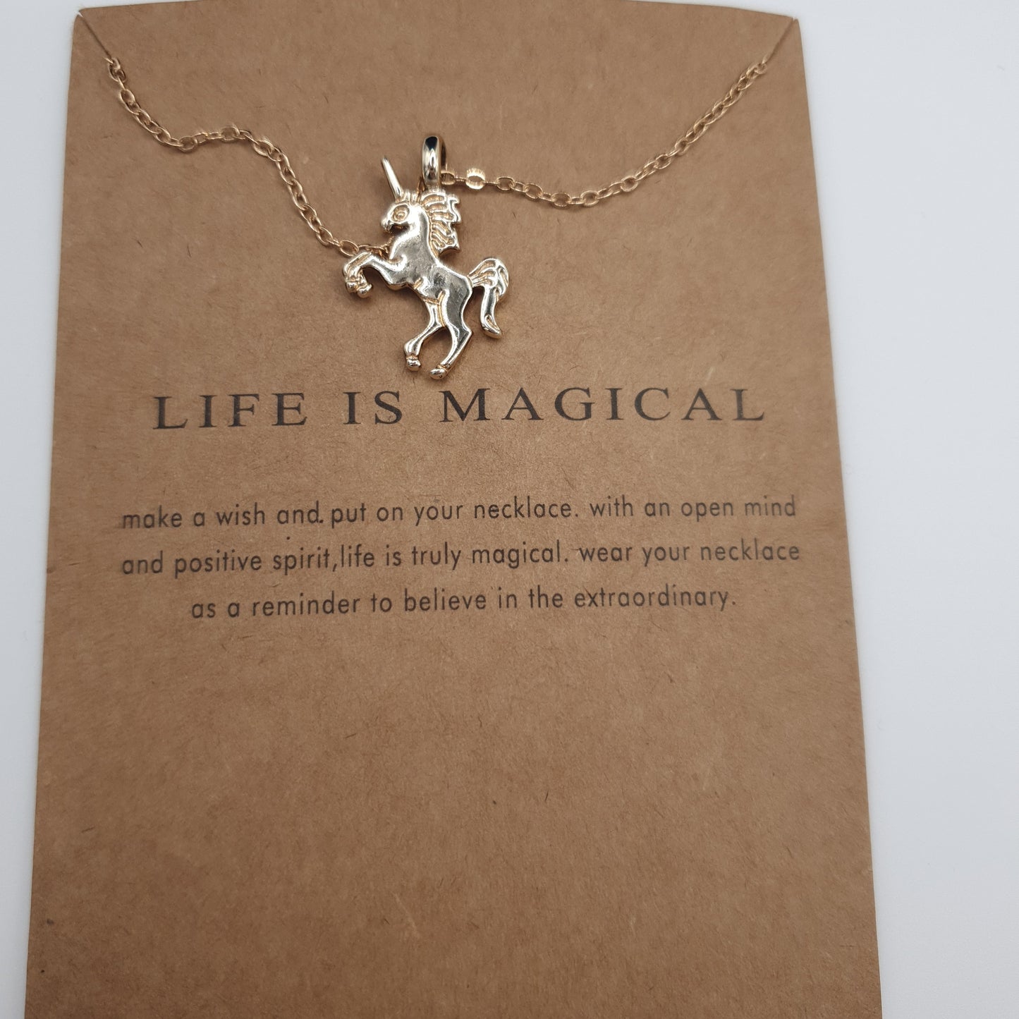 Life Is Magical Gold Necklace