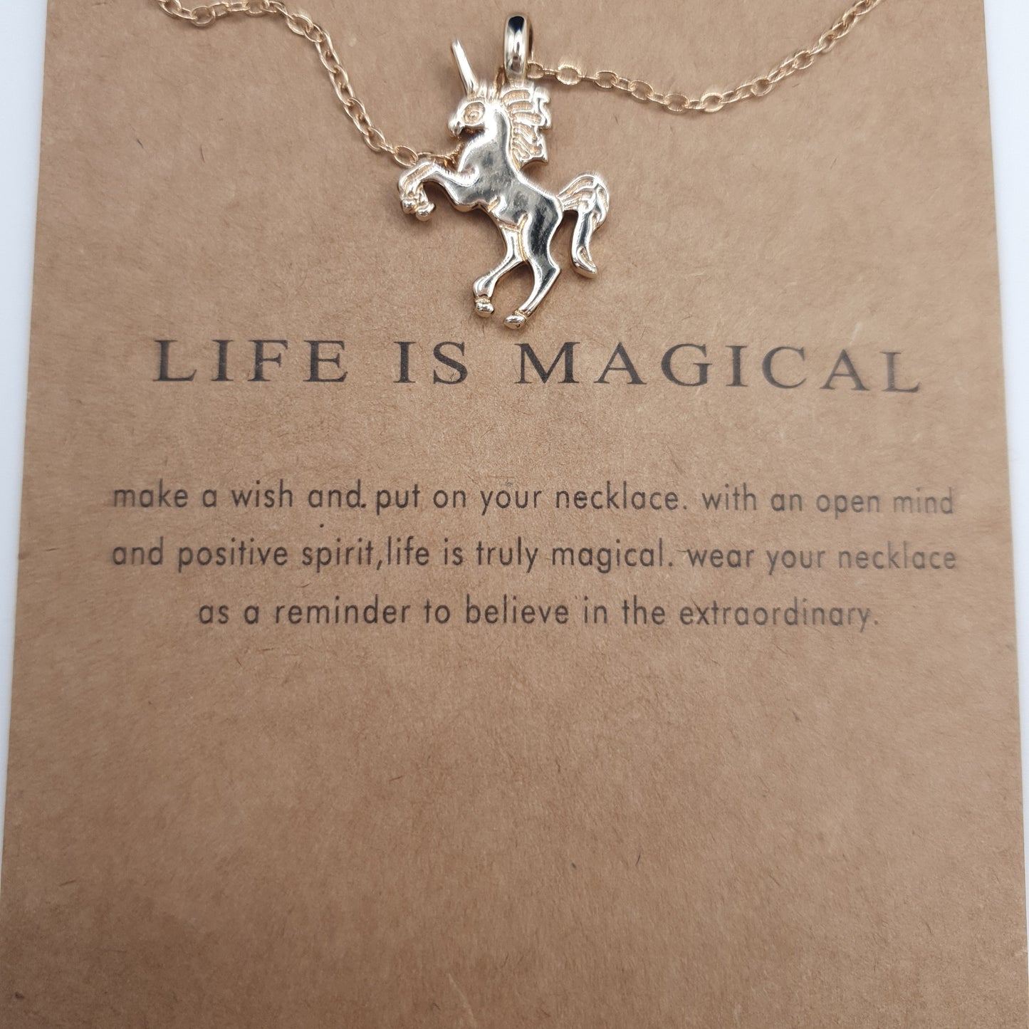 Life Is Magical Gold Necklace