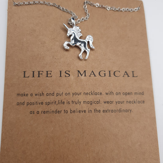 Life Is Magical Neclace Silver