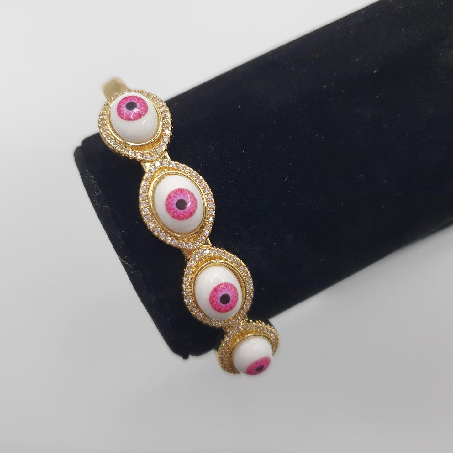 Devon Pink Eye Bangle