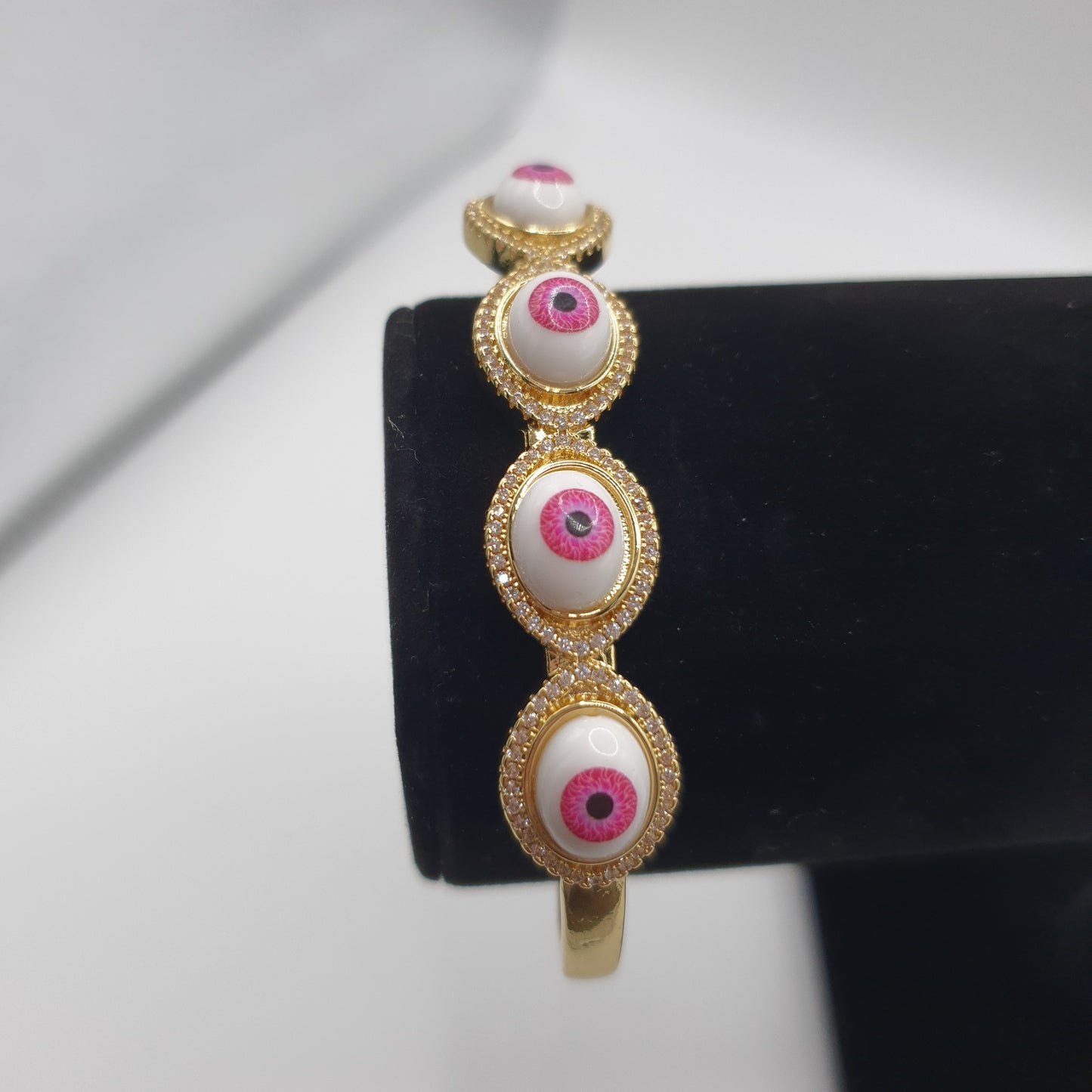 Devon Pink Eye Bangle