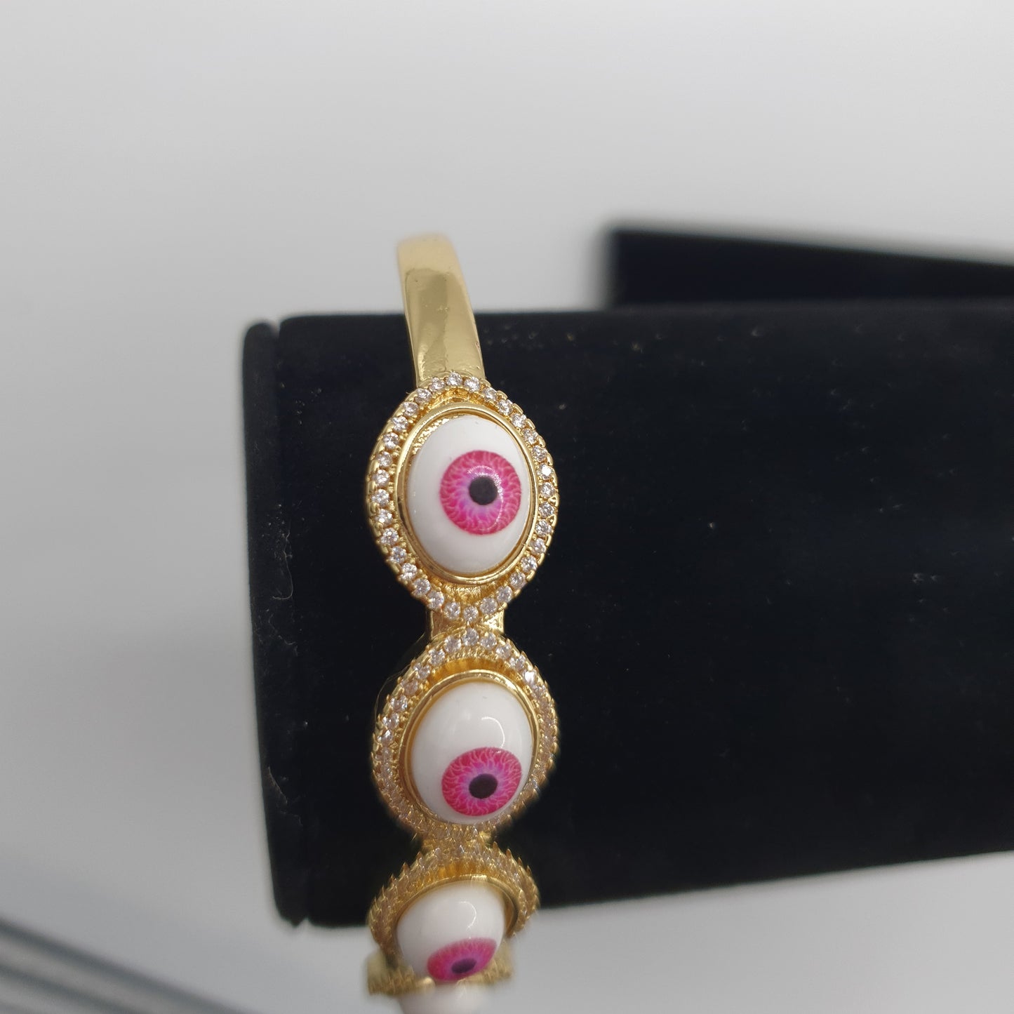 Devon Pink Eye Bangle