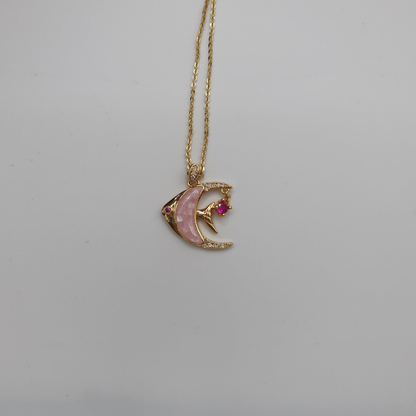 Dory Pink Fish necklace