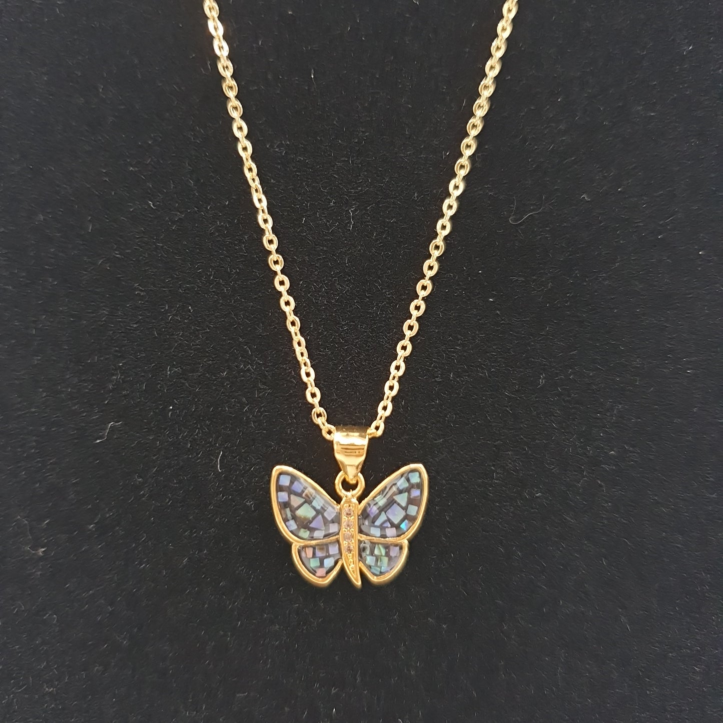 Bianca the Blue Butterfly Necklace