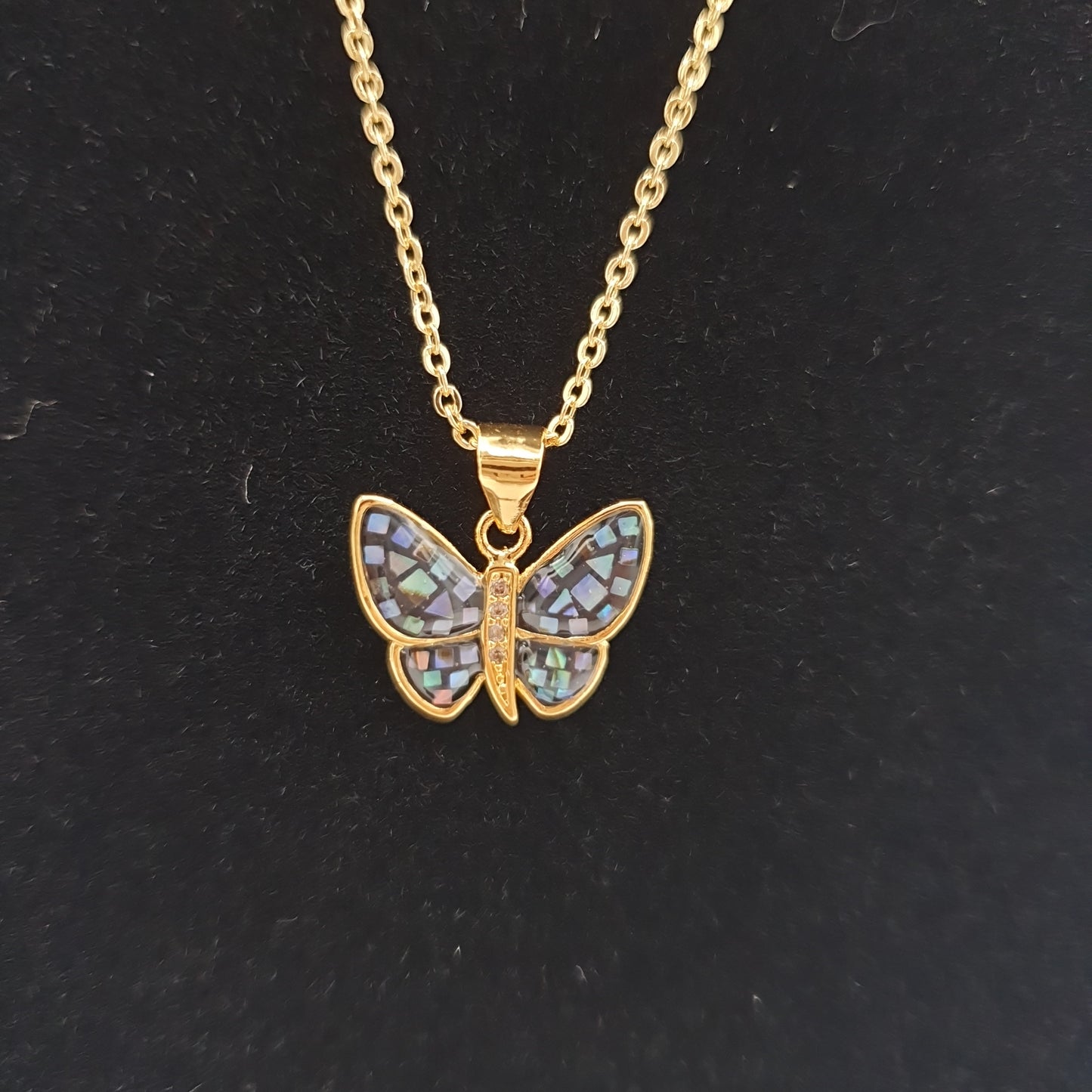 Bianca the Blue Butterfly Necklace