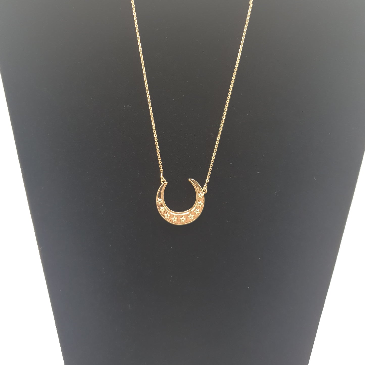 Crescent Moon Gold Necklace