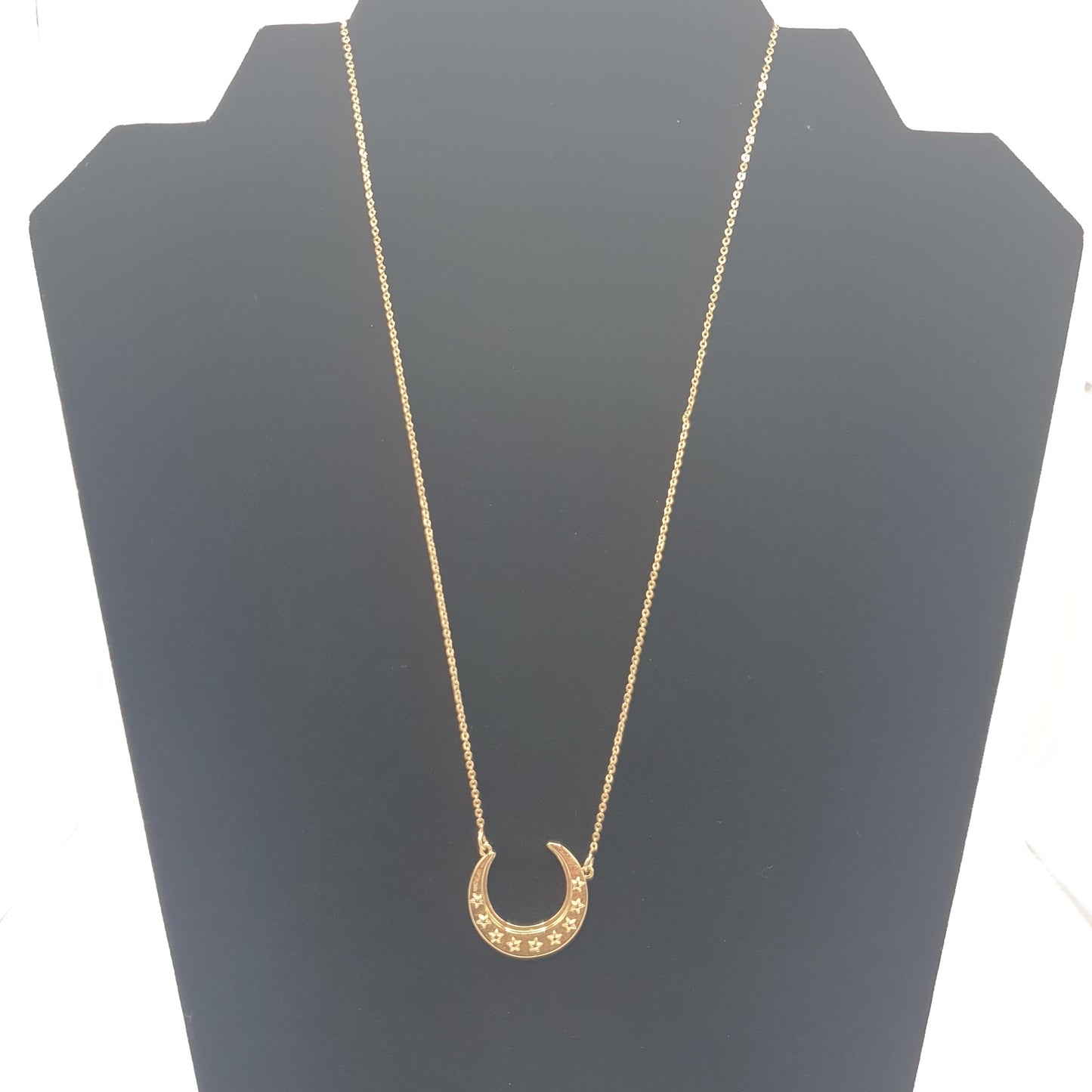 Crescent Moon Gold Necklace