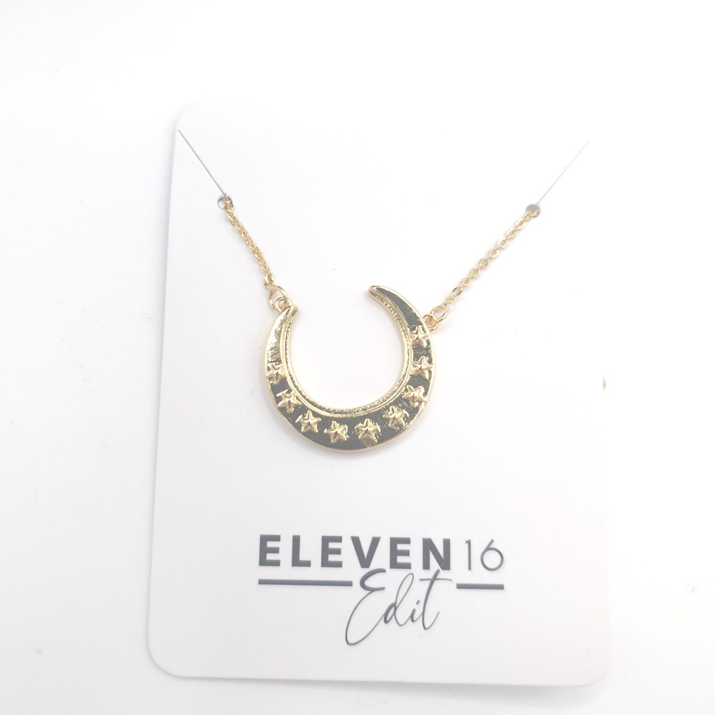 Crescent Moon Gold Necklace