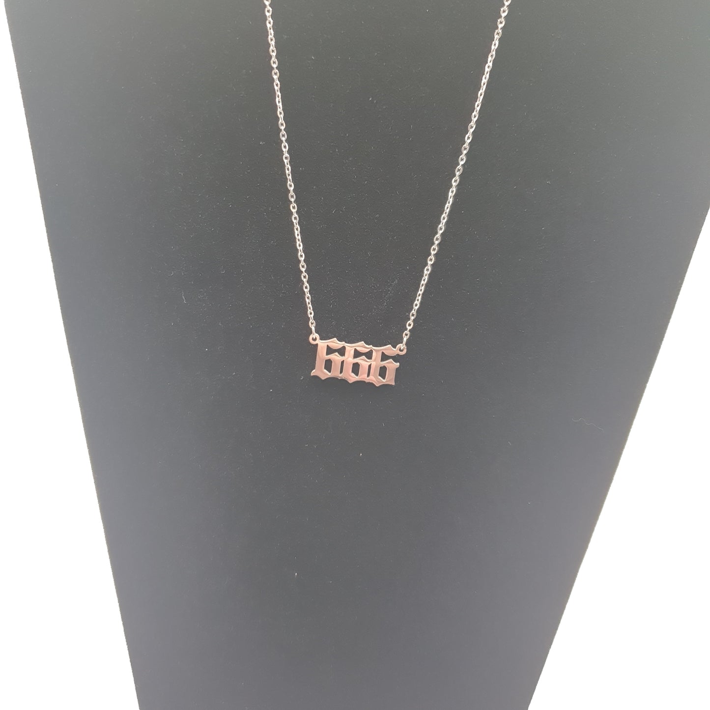 666 Angel numbers necklace silver