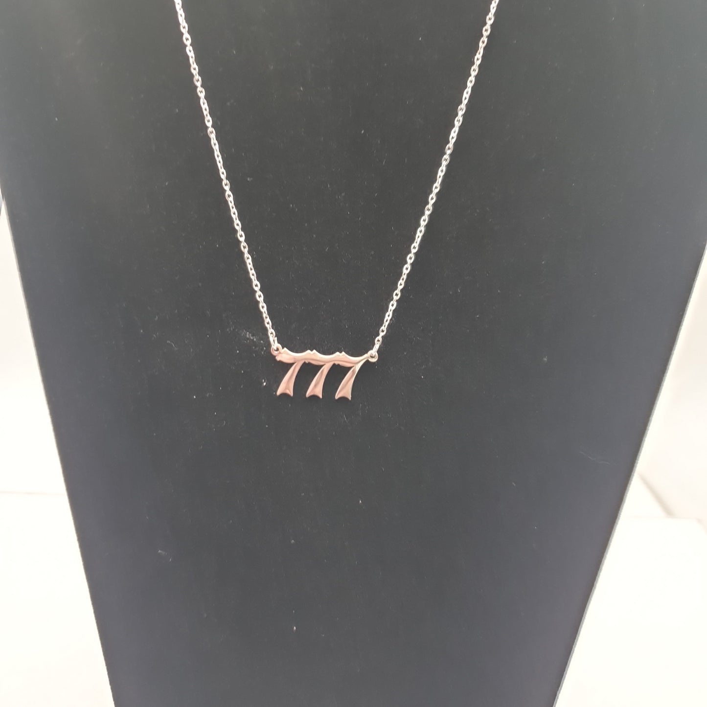 777 Angel numbers necklace silver