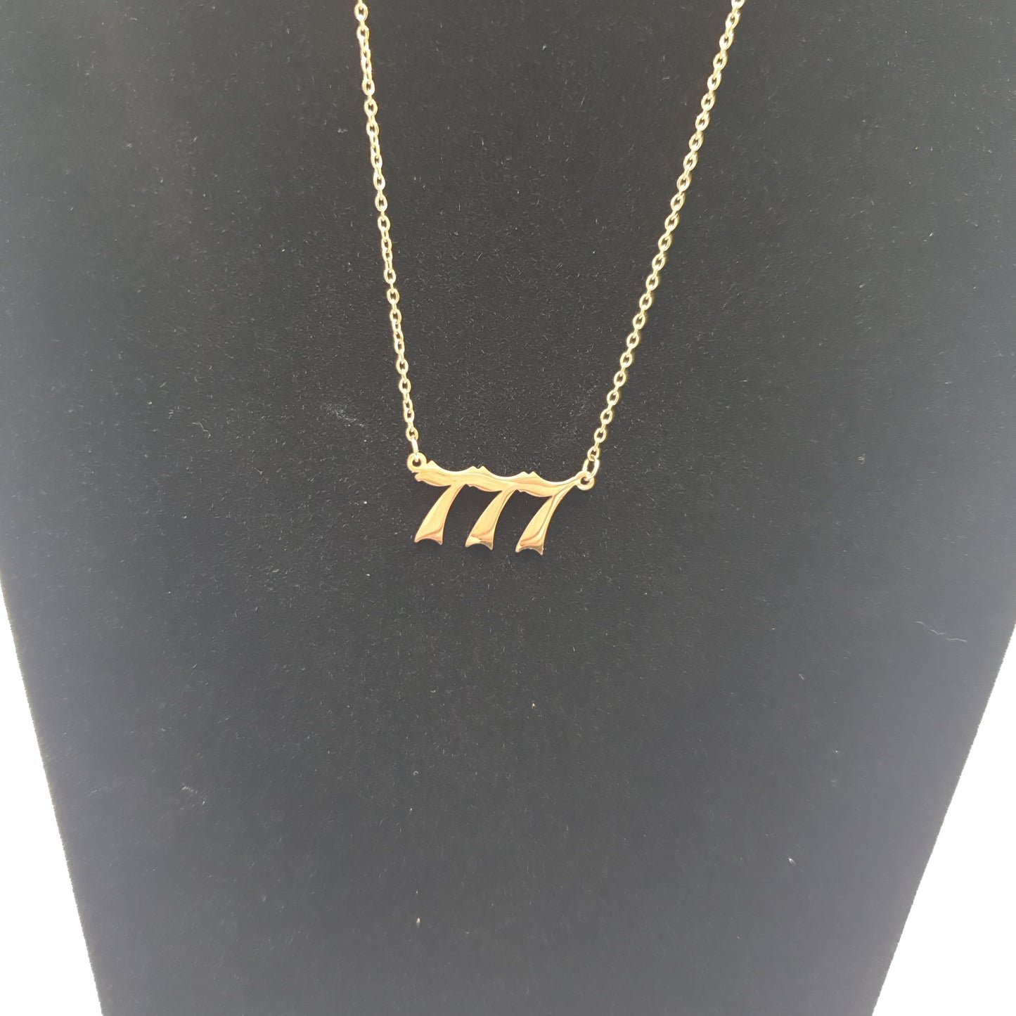 777 Angel numbers necklace gold