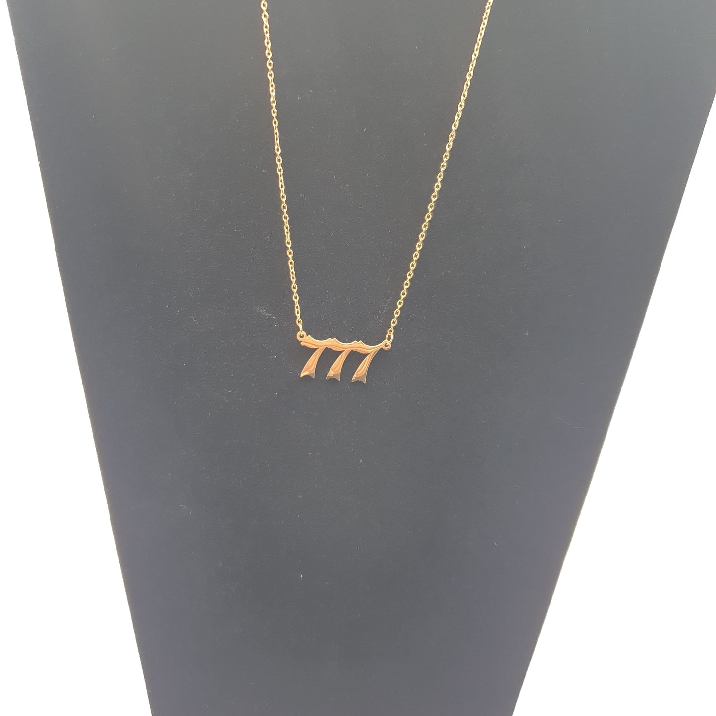 777 Angel numbers necklace gold