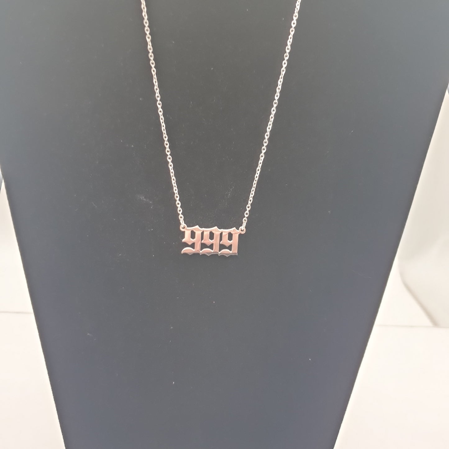 999 Angel numbers necklace silver