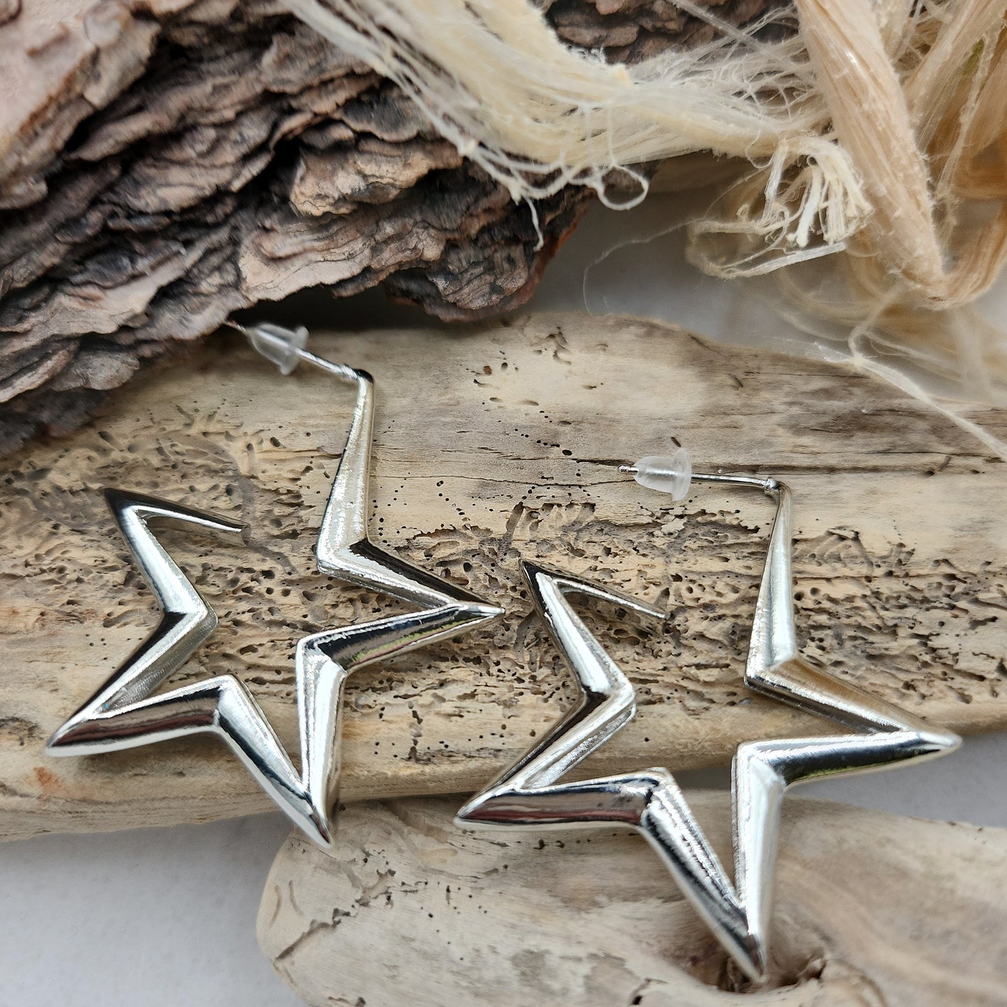 Silver Star Earrings