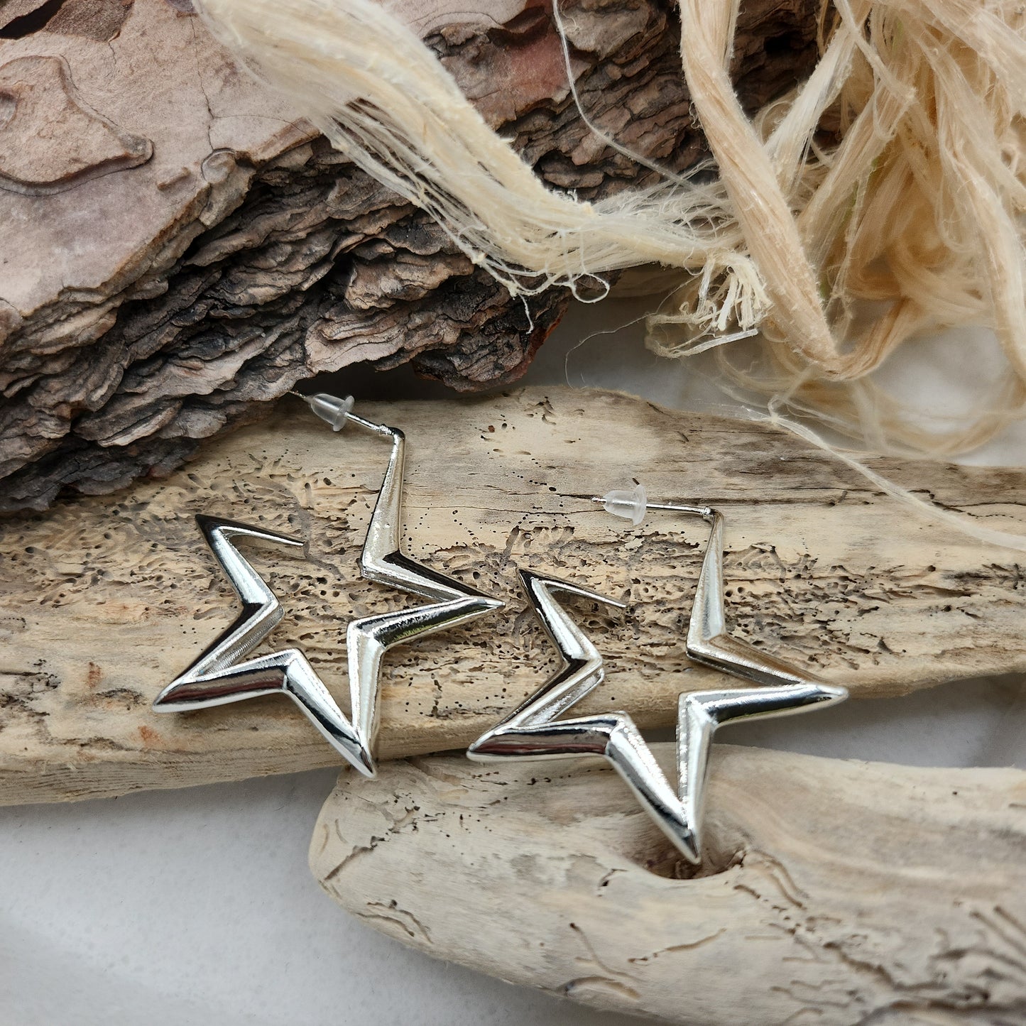 Silver Star Earrings