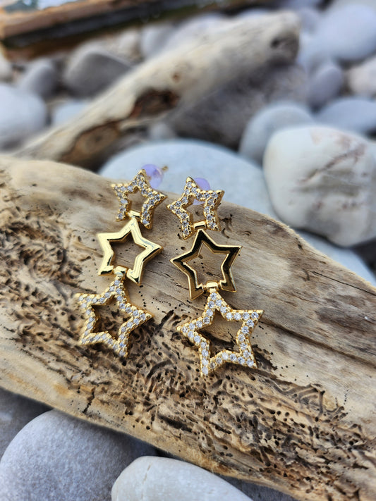 Evie Gold Star Earrings