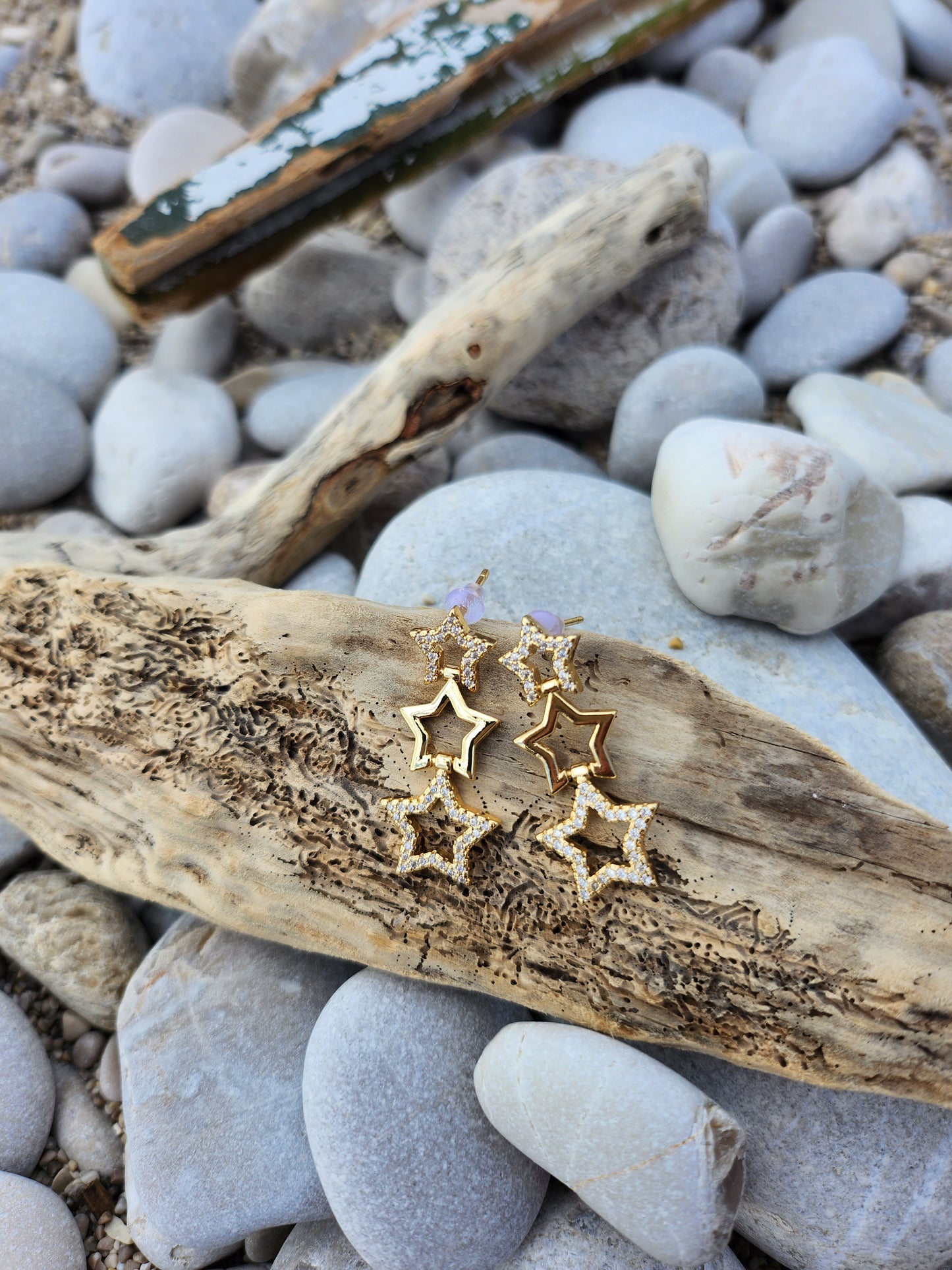 Evie Gold Star Earrings