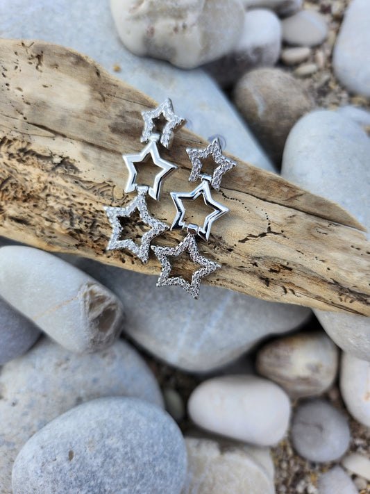 Evie Silver Star Earrings