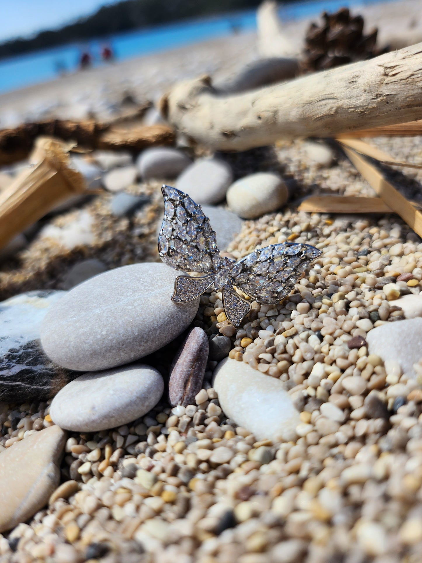 Silver Butterfly Adjustable Ring